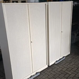 Ahrend roldeurkasten met geperforeerde metalen roldeuren bij Kasten Handel Rogat