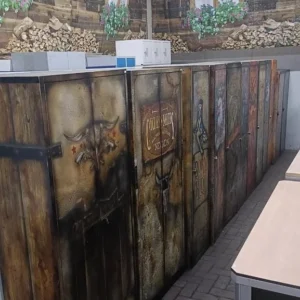 Metalen kasten met airbrush (special paint) bij Kasten Handel Rogat